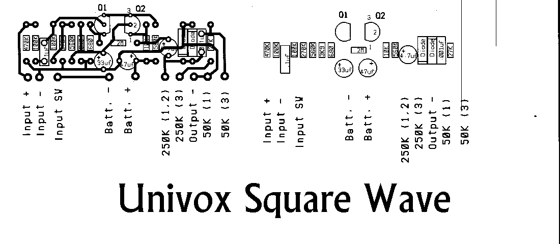 Square Wave PCB component placement 